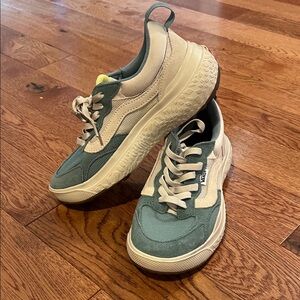 Vans Teal and Beige Casual Sneakers